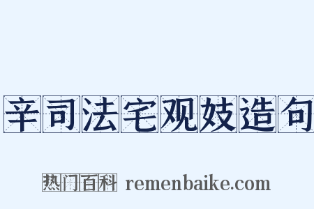 辛司法宅观妓造句是什么意思的图片
